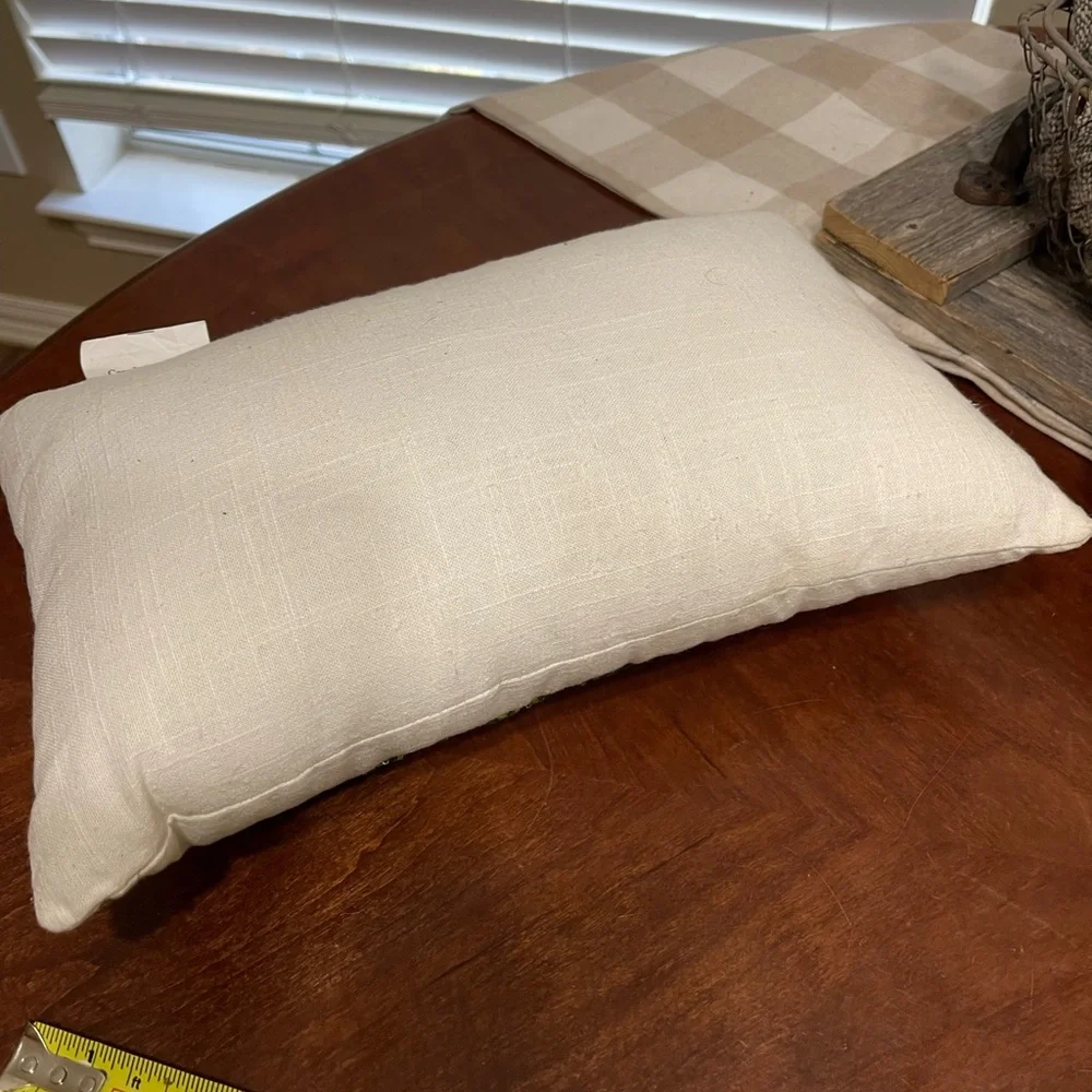 New Farmhouse CHRISTMAS beaded Accent PILLOW